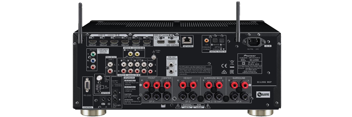 Pioneer SC-LX502 connections